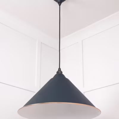 White Gloss Hockley Pendant in Soot - Image 5