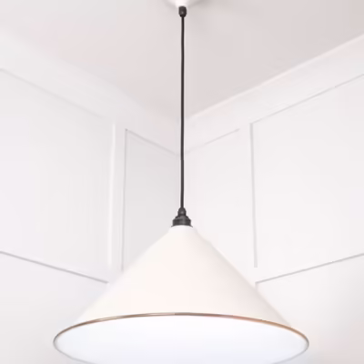 White Gloss Hockley Pendant in Teasel - Image 4