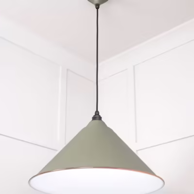 White Gloss Hockley Pendant in Tump - Image 4