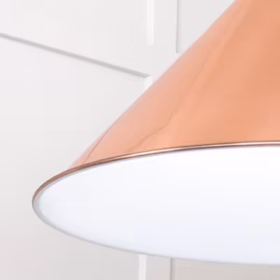 White Gloss Hockley Pendant in Copper - Image 6