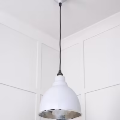 Hammered Nickel Brindley Pendant in Birch - Image 4