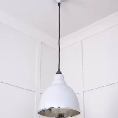 Hammered Nickel Brindley Pendant in Birch - Image 5