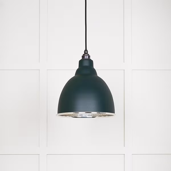 Hammered Nickel Brindley Pendant in Dingle