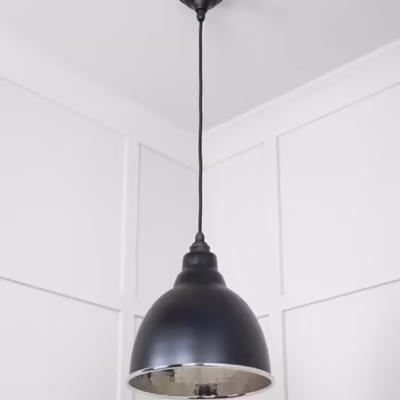 Hammered Nickel Brindley Pendant in Elan Black - Image 5