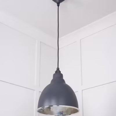 Hammered Nickel Brindley Pendant in Slate - Image 4