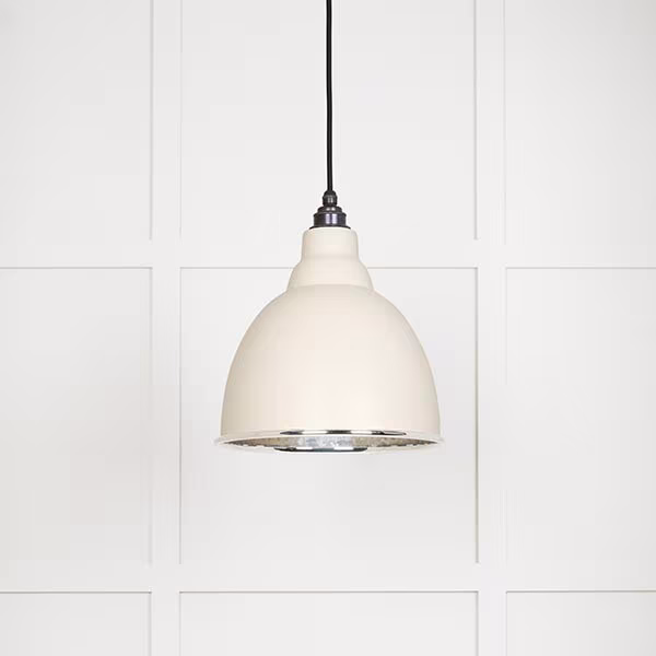 Hammered Nickel Brindley Pendant in Teasel