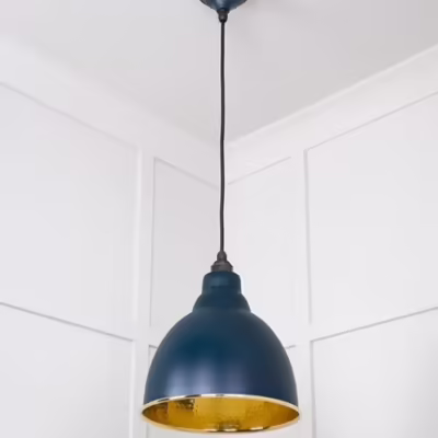 Hammered Brass Brindley Pendant in Dusk - Image 5