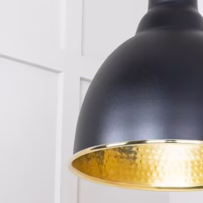 Hammered Brass Brindley Pendant in Elan Black - Image 6
