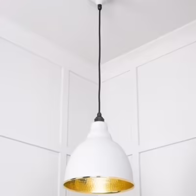 Hammered Brass Brindley Pendant in Flock - Image 4
