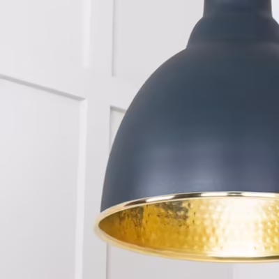 Hammered Brass Brindley Pendant in Soot - Image 6