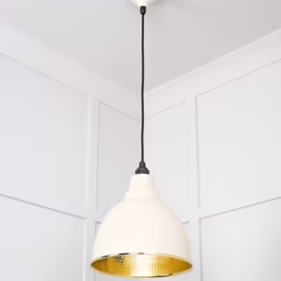 Hammered Brass Brindley Pendant in Teasel - Image 4