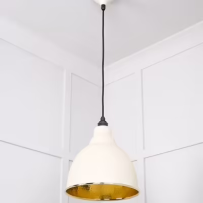 Hammered Brass Brindley Pendant in Teasel - Image 5