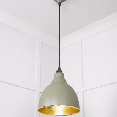 Hammered Brass Brindley Pendant in Tump - Image 4