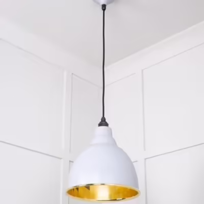 Smooth Brass Brindley Pendant in Birch - Image 4
