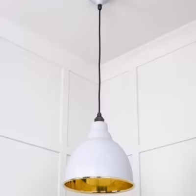 Smooth Brass Brindley Pendant in Birch - Image 5