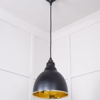 Smooth Brass Brindley Pendant in Elan Black - Image 5