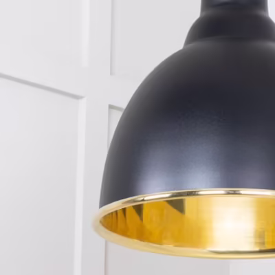 Smooth Brass Brindley Pendant in Elan Black - Image 6