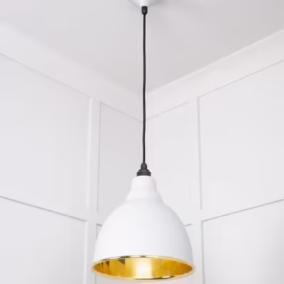 Smooth Brass Brindley Pendant in Flock - Image 4