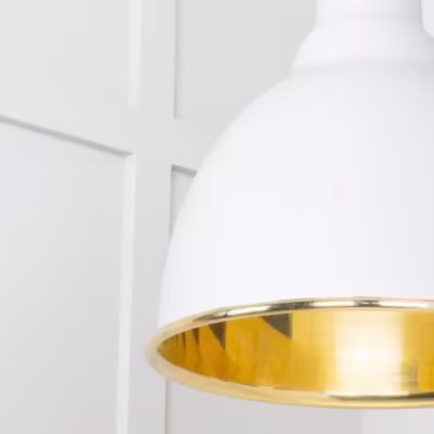 Smooth Brass Brindley Pendant in Flock - Image 6