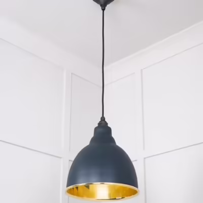Smooth Brass Brindley Pendant in Soot - Image 4
