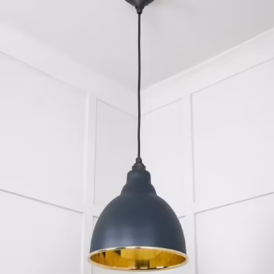 Smooth Brass Brindley Pendant in Soot - Image 5