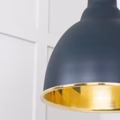 Smooth Brass Brindley Pendant in Soot - Image 6