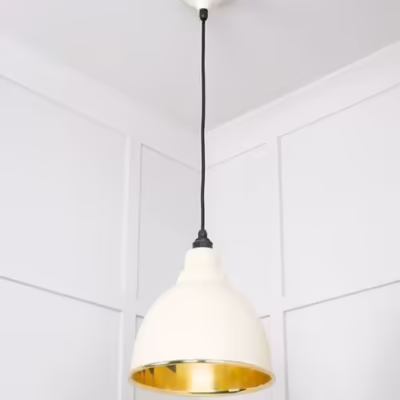 Smooth Brass Brindley Pendant in Teasel - Image 4