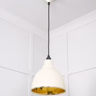 Smooth Brass Brindley Pendant in Teasel - Image 5