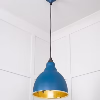 Smooth Brass Brindley Pendant in Upstream - Image 4