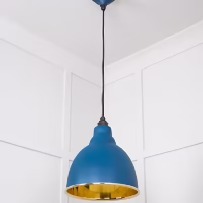Smooth Brass Brindley Pendant in Upstream - Image 5
