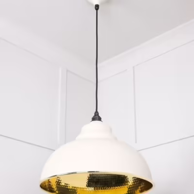 Hammered Brass Harborne Pendant in Teasel - Image 5
