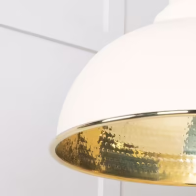 Hammered Brass Harborne Pendant in Teasel - Image 6