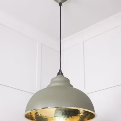 Hammered Brass Harborne Pendant in Tump - Image 4