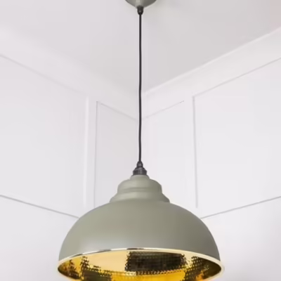 Hammered Brass Harborne Pendant in Tump - Image 5