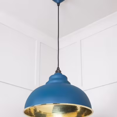 Hammered Brass Harborne Pendant in Upstream - Image 4
