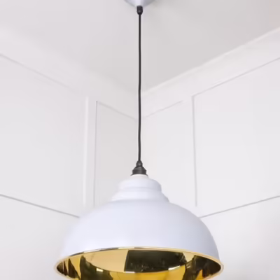 Smooth Brass Harborne Pendant in Birch - Image 5