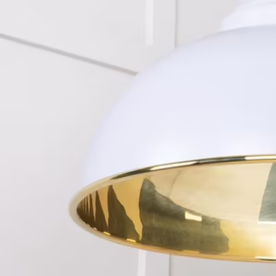 Smooth Brass Harborne Pendant in Birch - Image 6