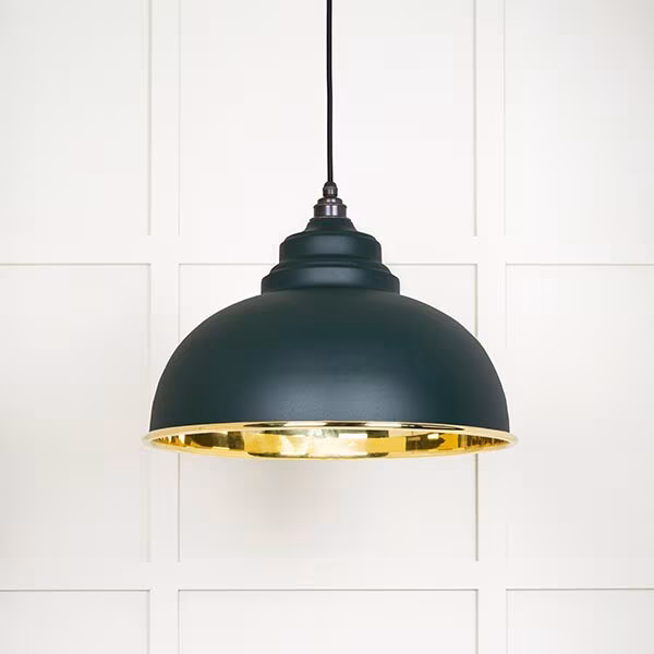 Smooth Brass Harborne Pendant in Dingle