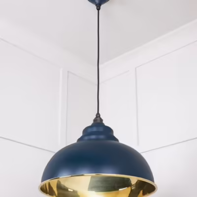 Smooth Brass Harborne Pendant in Dusk - Image 4
