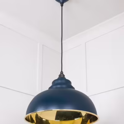 Smooth Brass Harborne Pendant in Dusk - Image 5
