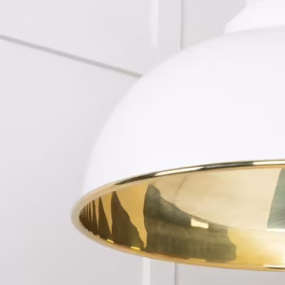 Smooth Brass Harborne Pendant in Flock - Image 6