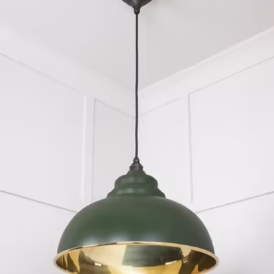 Smooth Brass Harborne Pendant in Heath - Image 4