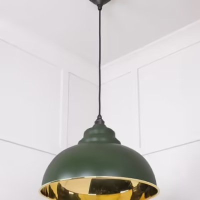 Smooth Brass Harborne Pendant in Heath - Image 5