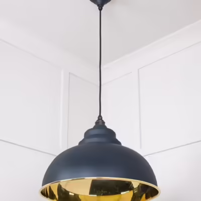 Smooth Brass Harborne Pendant in Soot - Image 5