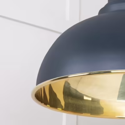 Smooth Brass Harborne Pendant in Soot - Image 6