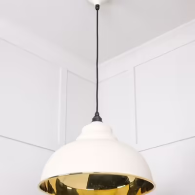 Smooth Brass Harborne Pendant in Teasel - Image 5