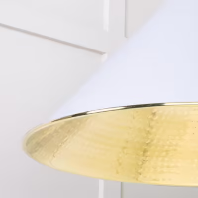 Hammered Brass Hockley Pendant in Birch - Image 6