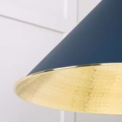 Hammered Brass Hockley Pendant in Dusk - Image 6