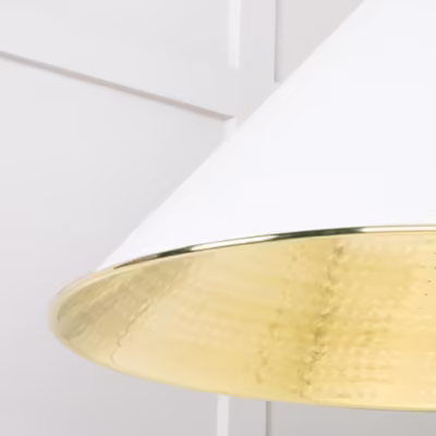 Hammered Brass Hockley Pendant in Flock - Image 6