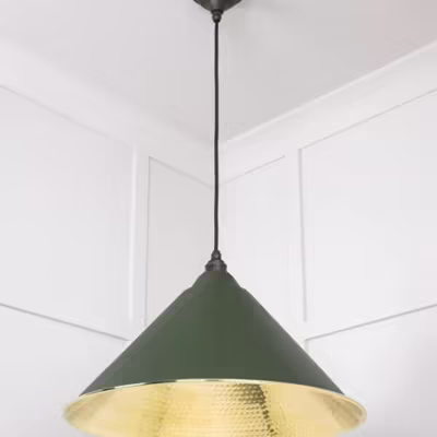 Hammered Brass Hockley Pendant in Heath - Image 4